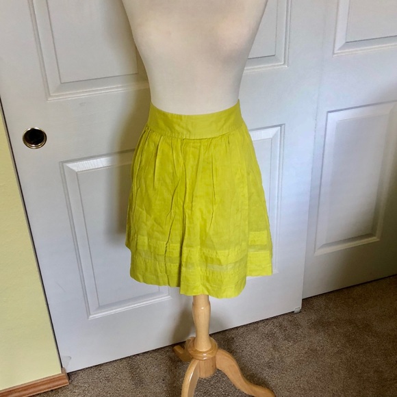 LOFT A-Line Skirt • Knee Length • Lime Green - Picture 2 of 5